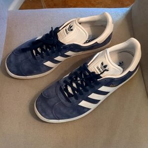 adidas Gazelle Mens Size 9 Shoes Trainers Originals Blue Suede excellent conditi